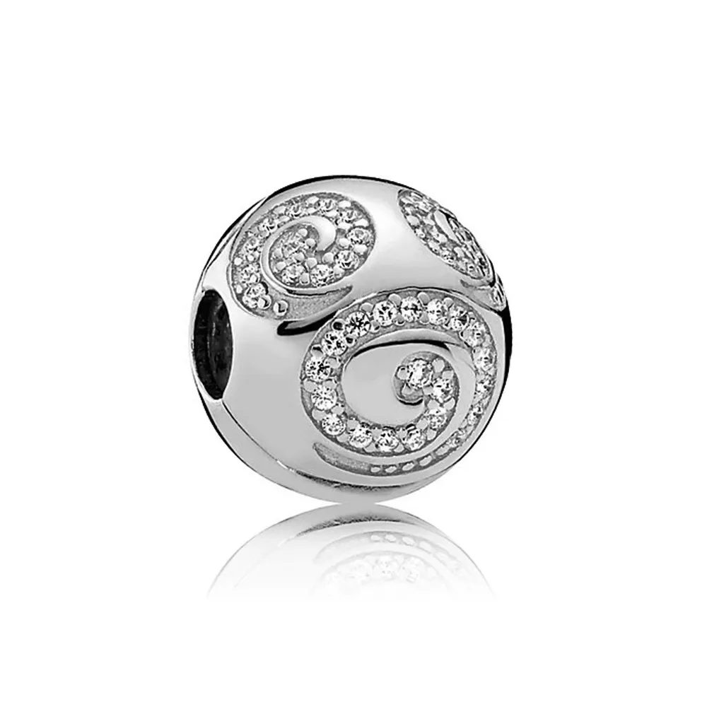 PANDORA Mickey Mouse Silver Swirl Charm Clip - 7501055890729PY