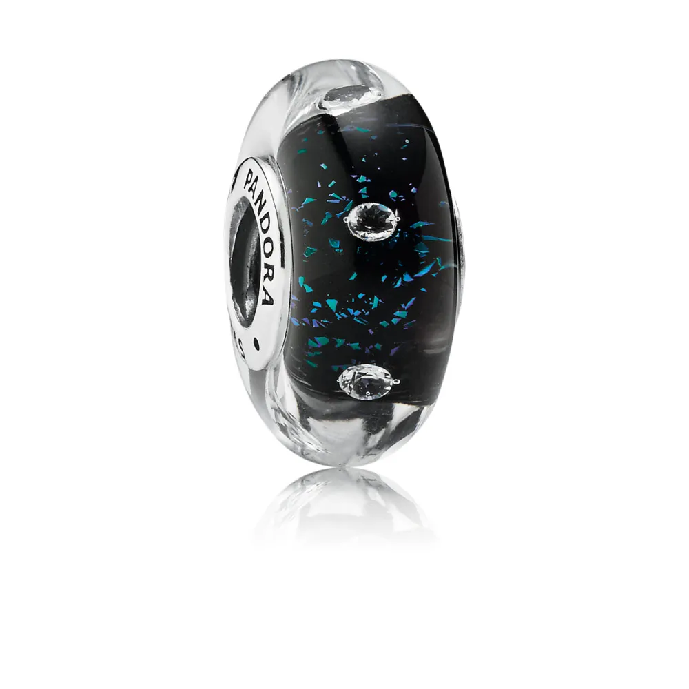 pandora midnight blue fizzle murano bead 791627cz