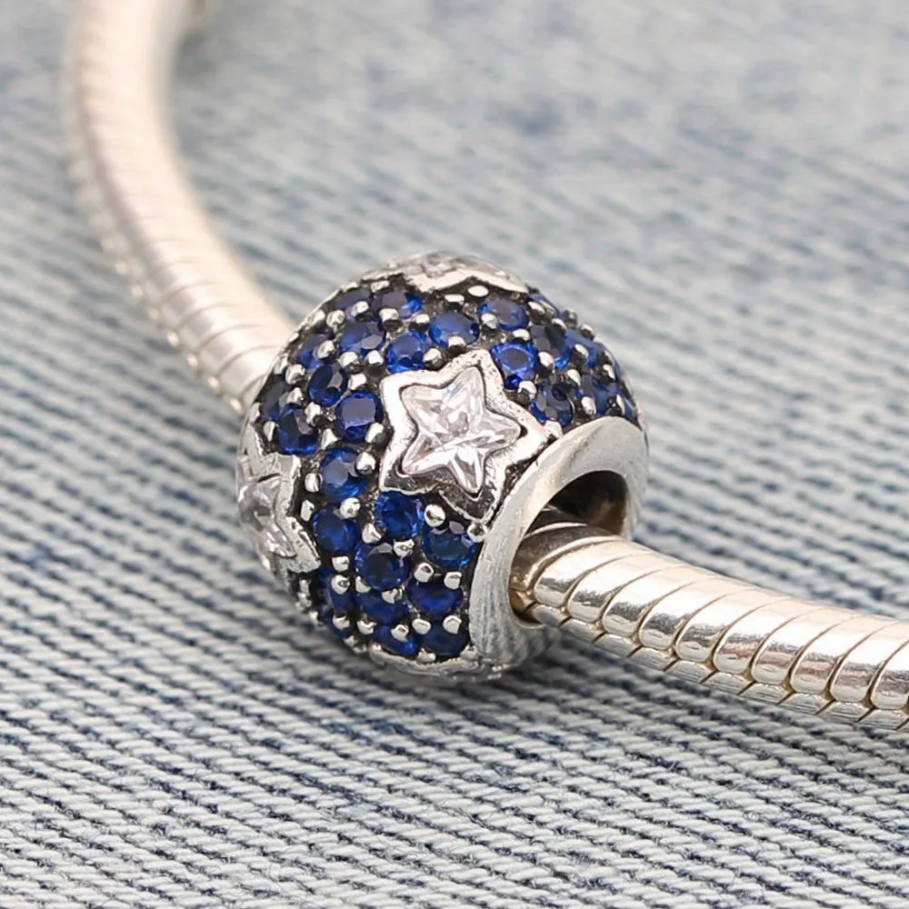 PANDORA Midnight Blue Pavé Stars Charm - 791382CZ