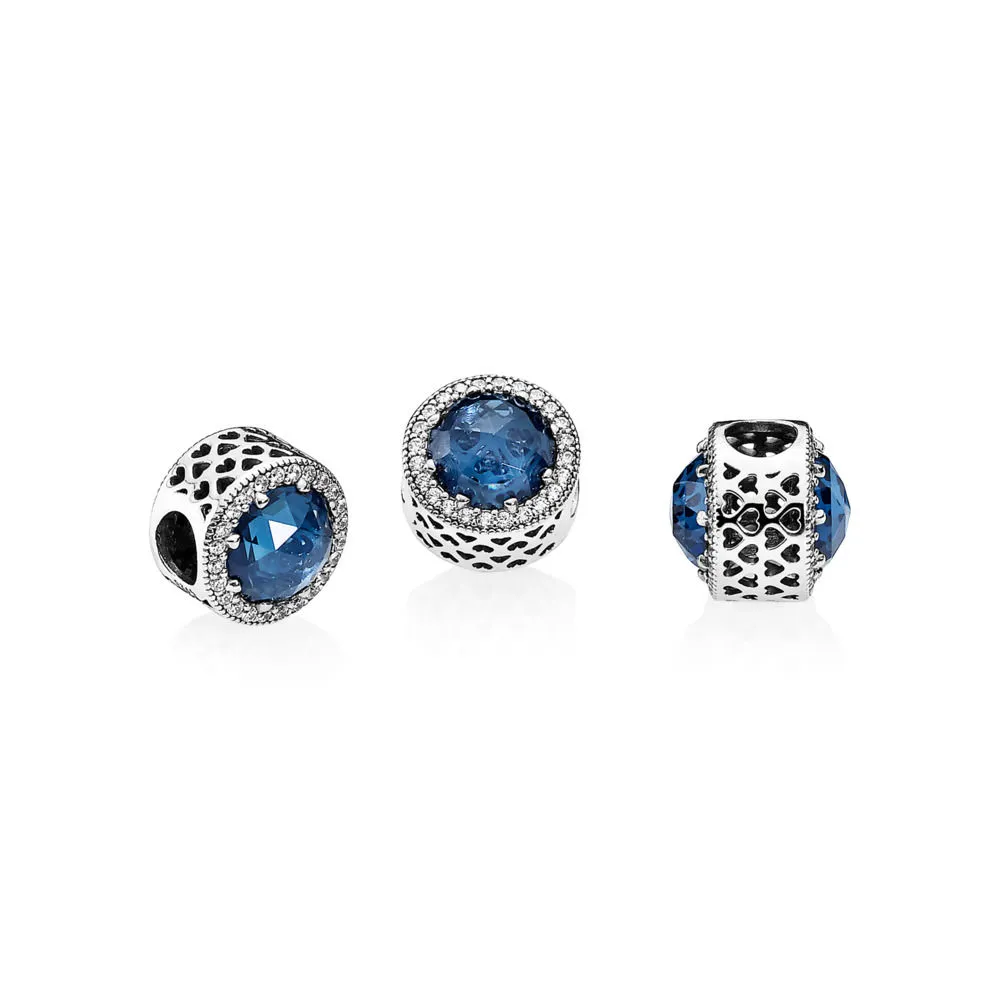 PANDORA Midnight Blue Radiant Hearts Charm - 791725NMB