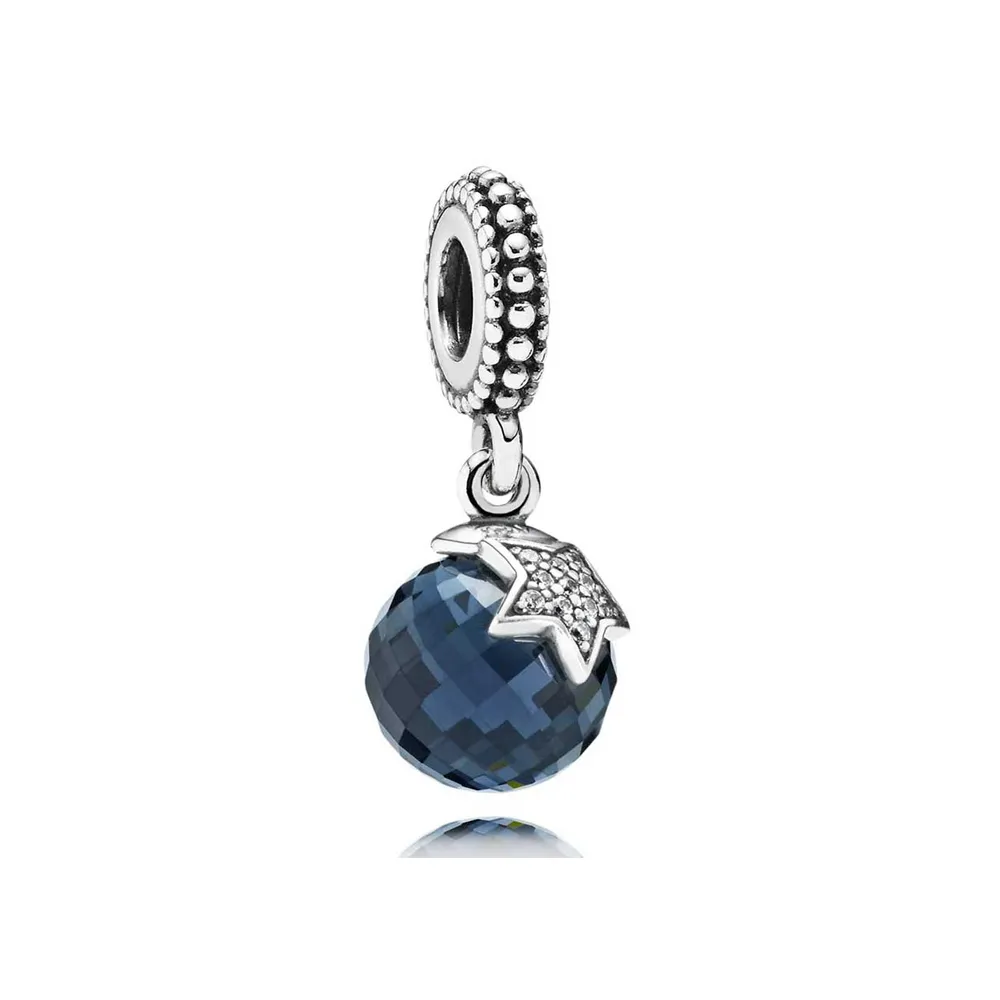 pandora moon star midnight blue crystal clear cz pe dangle 791392nbc