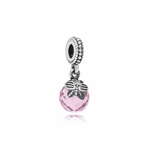 PANDORA Morning Butterfly, Pink Clear Cz Pendant Charm - 791258PCZ