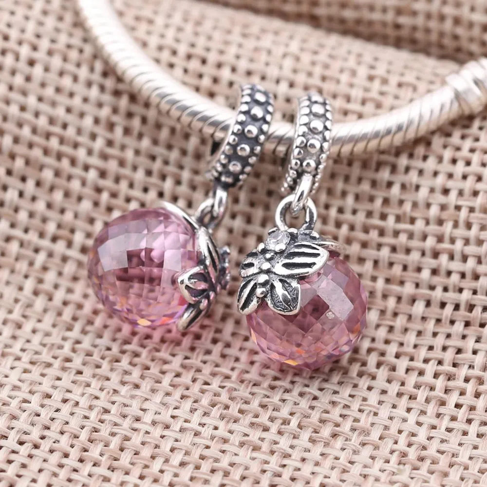 PANDORA Morning Butterfly, Pink Clear Cz Pendant Charm - 791258PCZ