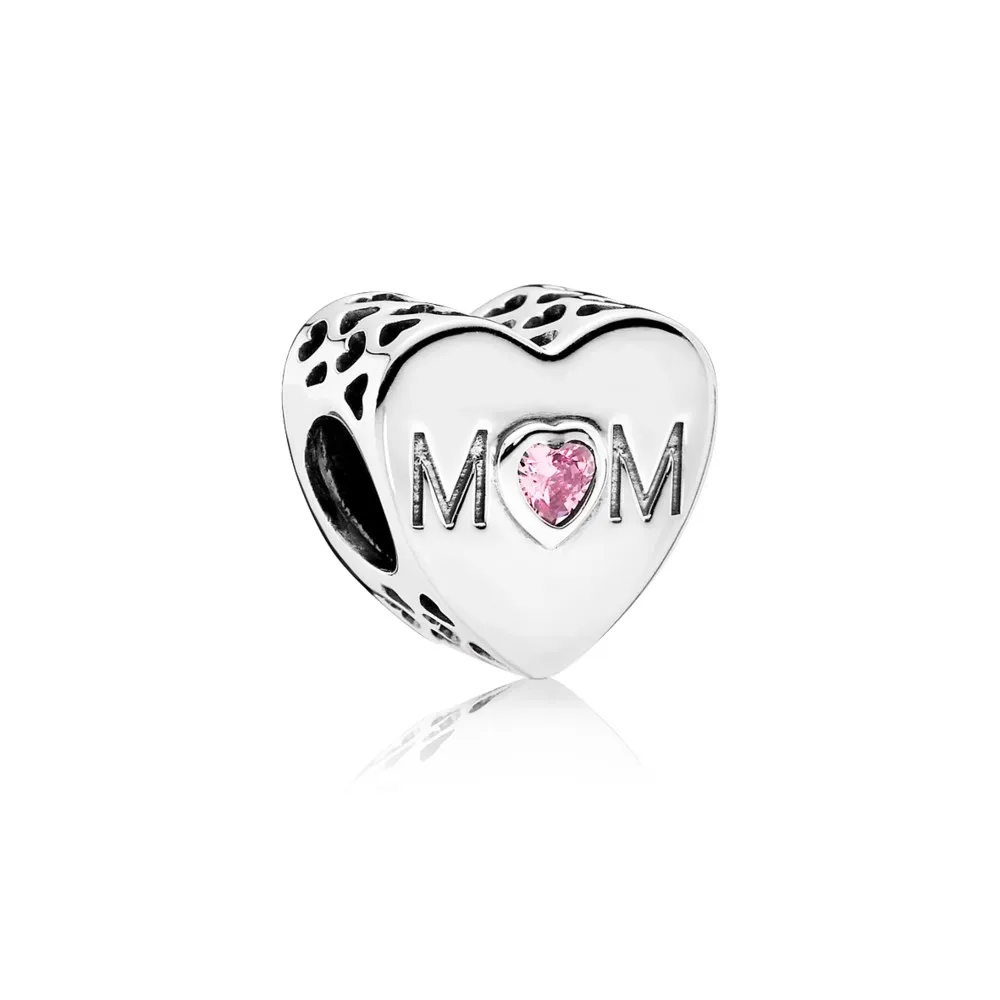 PANDORA Mother Heart Charm, Pink CZ - 791881PCZ