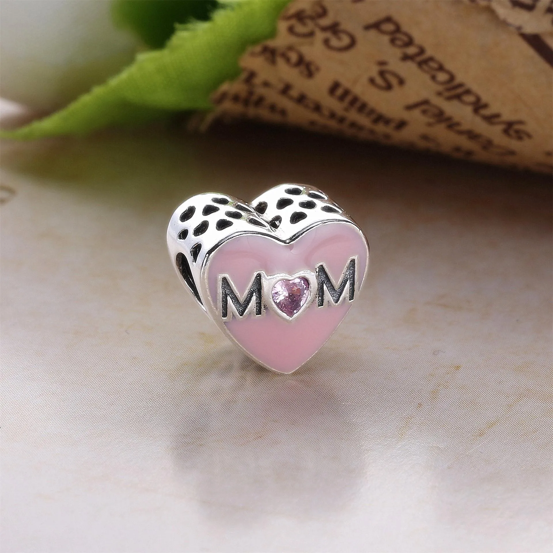 PANDORA Mother Heart Charm, Pink CZ - 791881PCZ