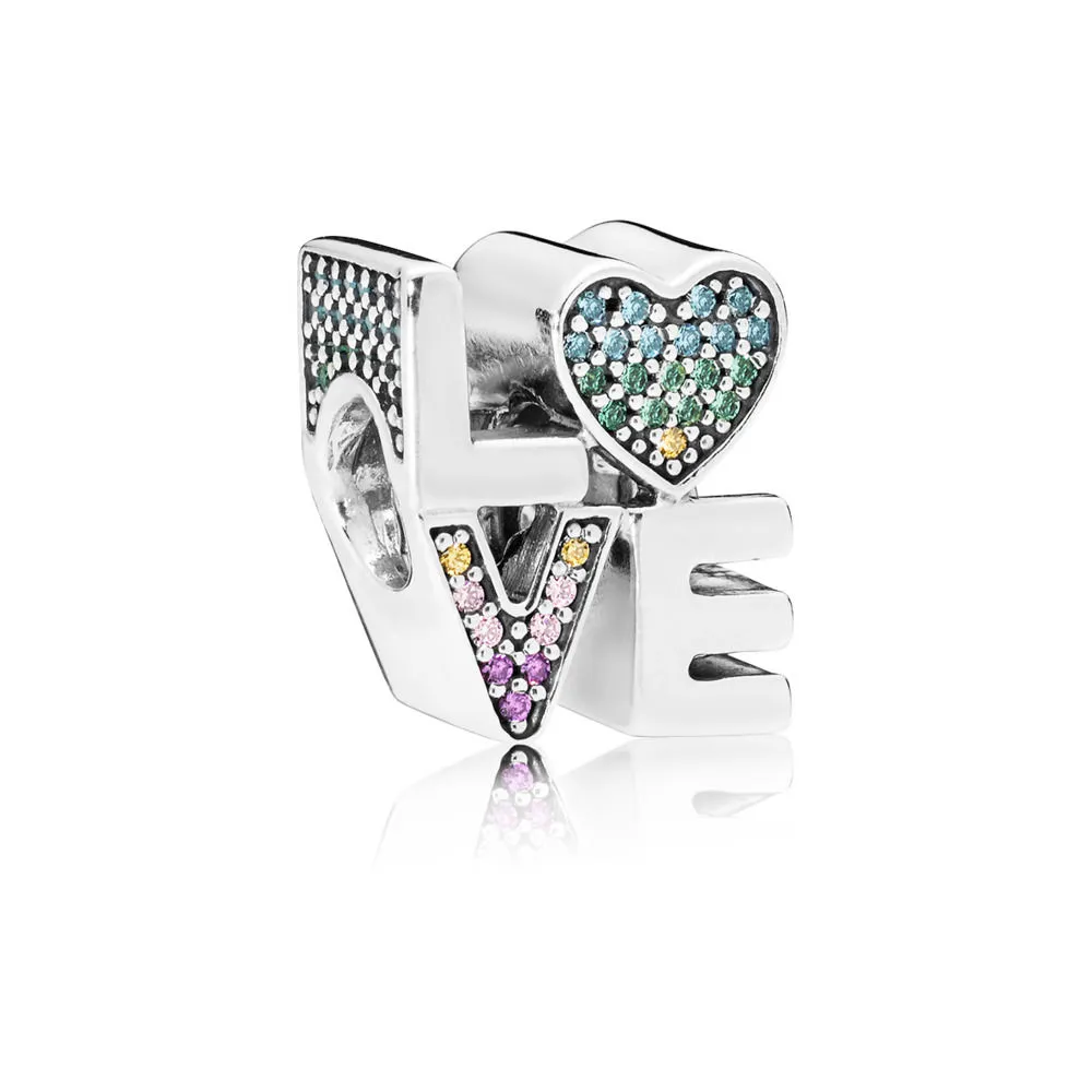 pandora multicolor love charm multicolored cz 797189nrpmx