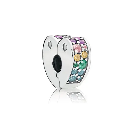 PANDORA Multi-Colored Arc of Love Clip, Multi-Colored CZ Crystals - 797020NRPMX