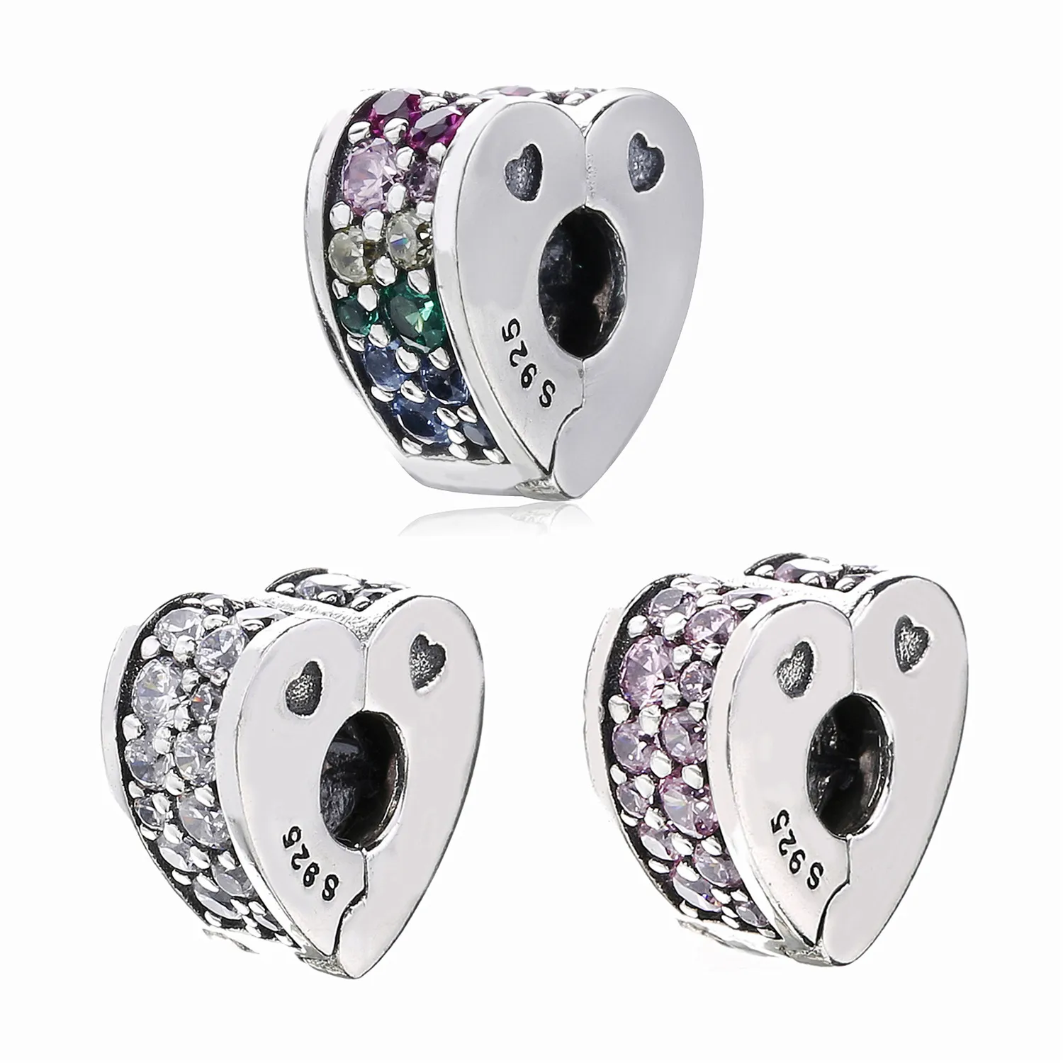 PANDORA Multi-Colored Arc of Love Clip, Multi-Colored CZ Crystals - 797020NRPMX