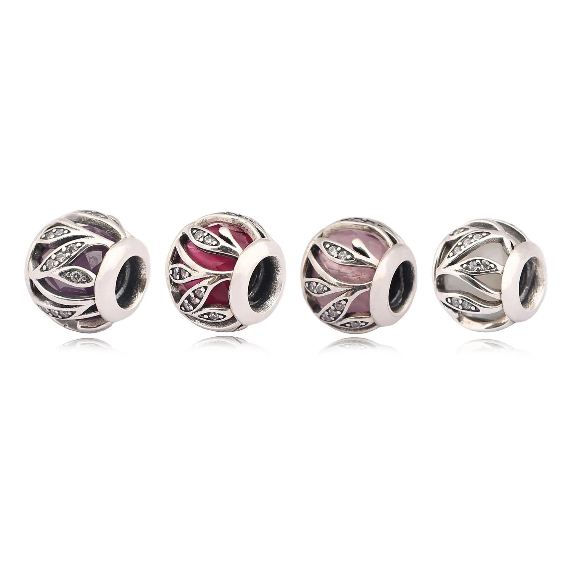 PANDORA Nature's Radiance Charm, Synthetic Ruby Clear CZ - 791969SRU