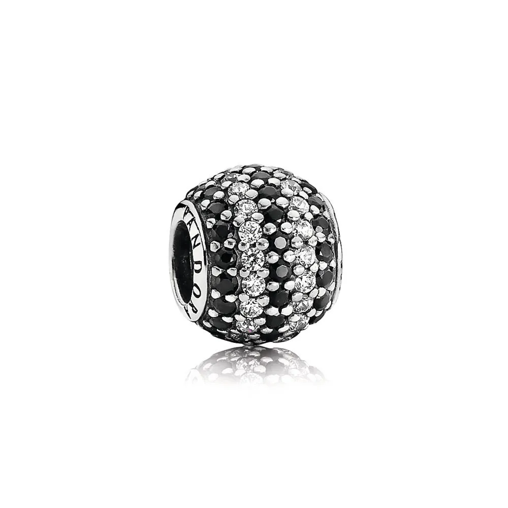 PANDORA Nautical Pavé Lights Charm, Black Crystal Clear C - 791172NCK