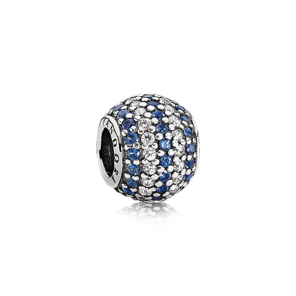 pandora nautical pavé lights charm blue crystal clear c 791172ncb