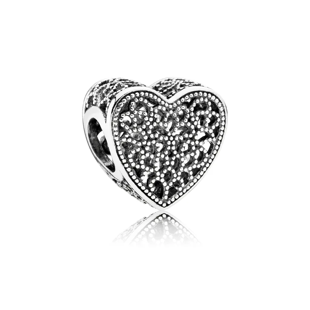 PANDORA Openwork Romance Heart Charm - 791811