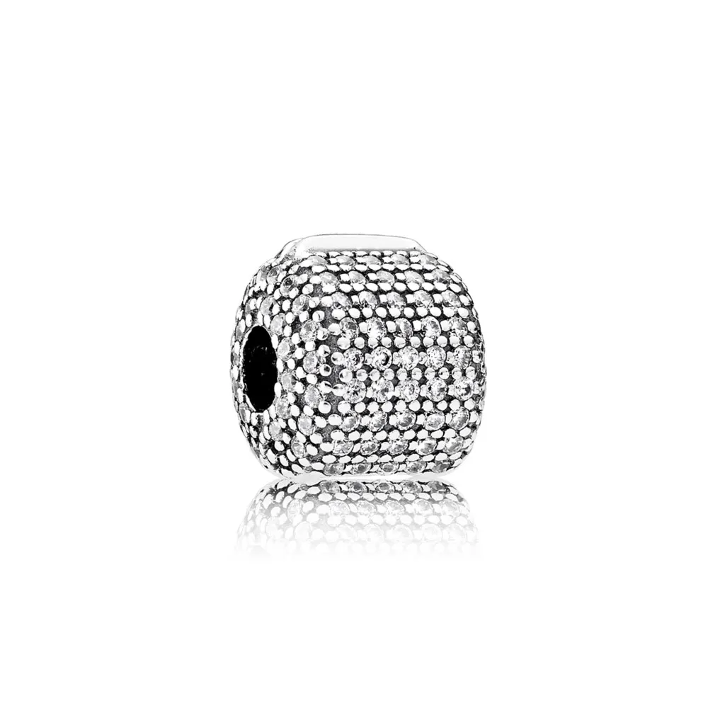 pandora pavé barrel clip clear cz 791873cz