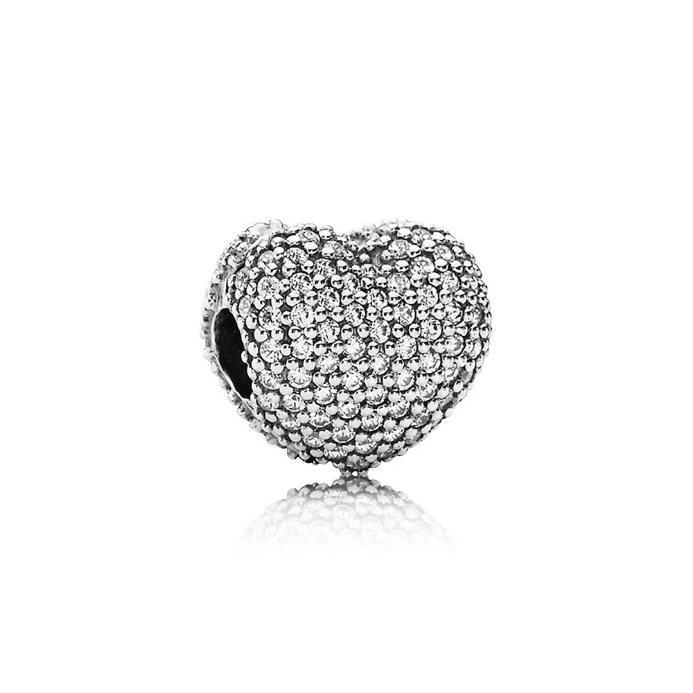 PANDORA Pavé Open My Heart Charm Clip - 791427CZ