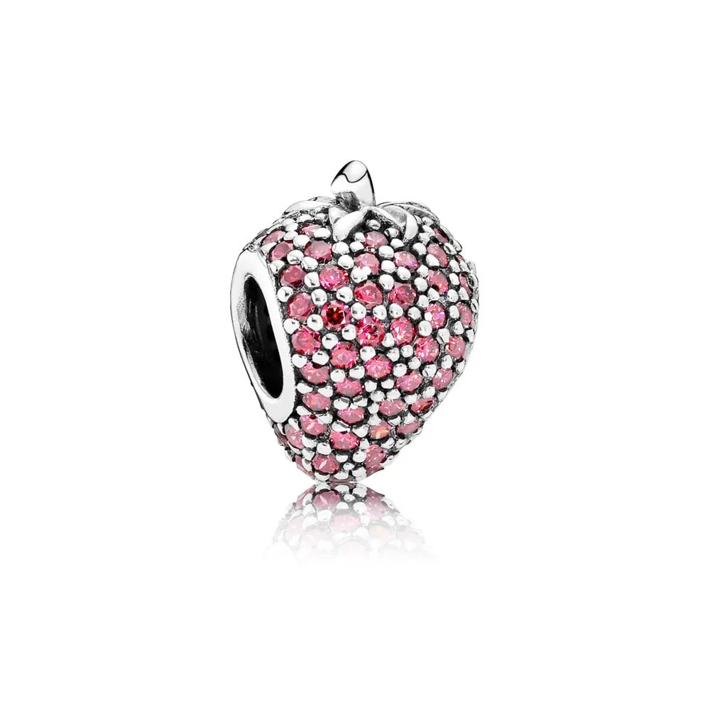 pandora pavé strawberry charm 791899czr