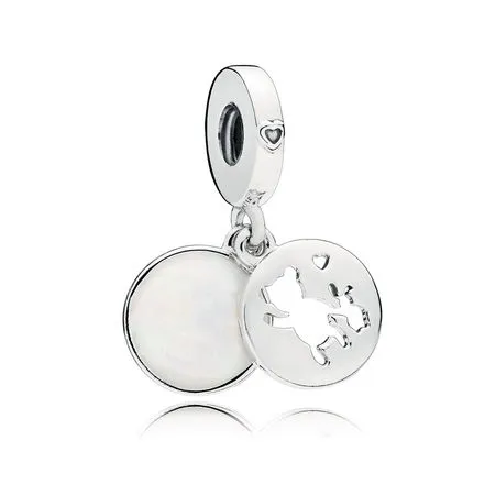 PANDORA Perfect Pals Dangle Charm, Silver Enamel - 797035EN23