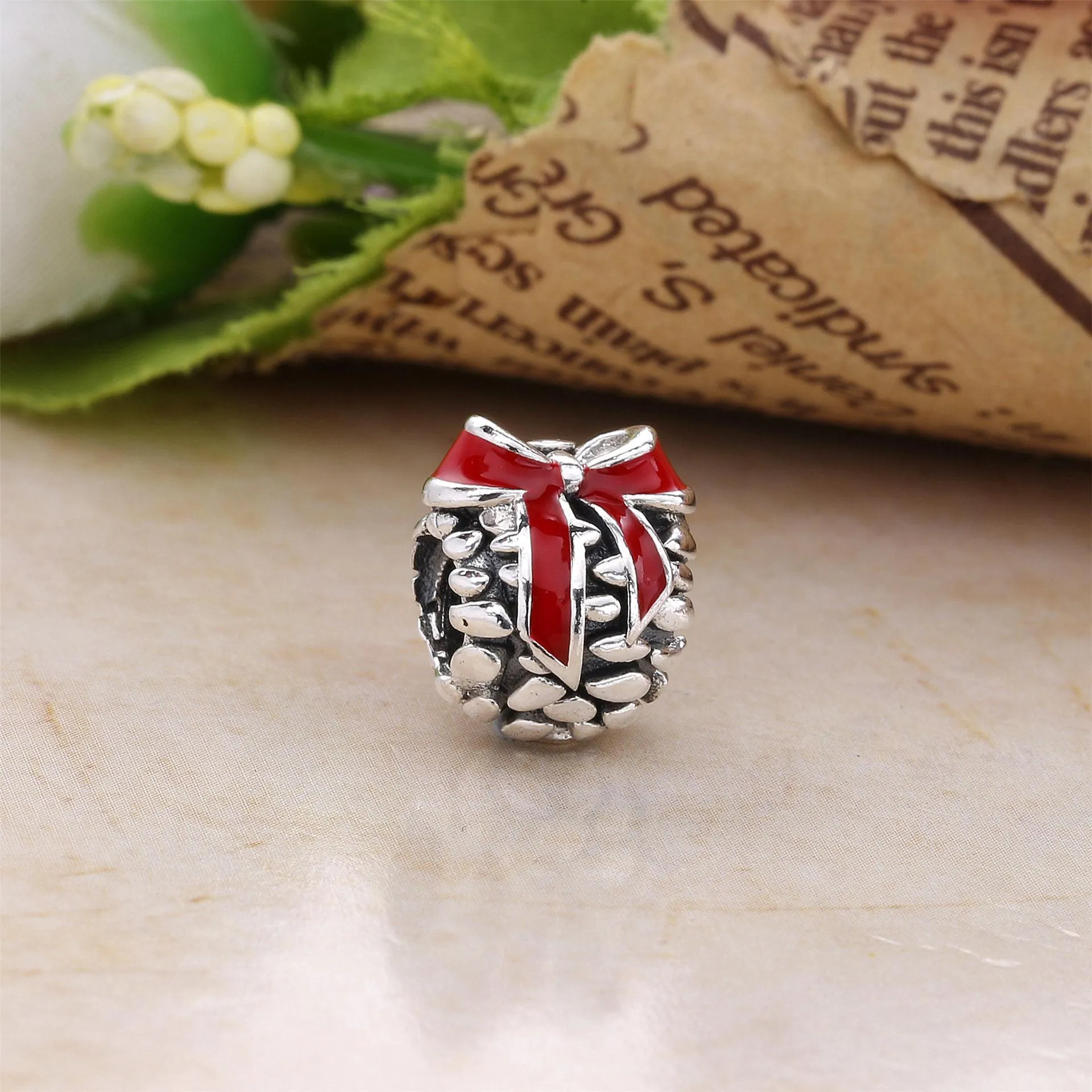 PANDORA Pinecone Charm, Red Enamel - 791237EN39