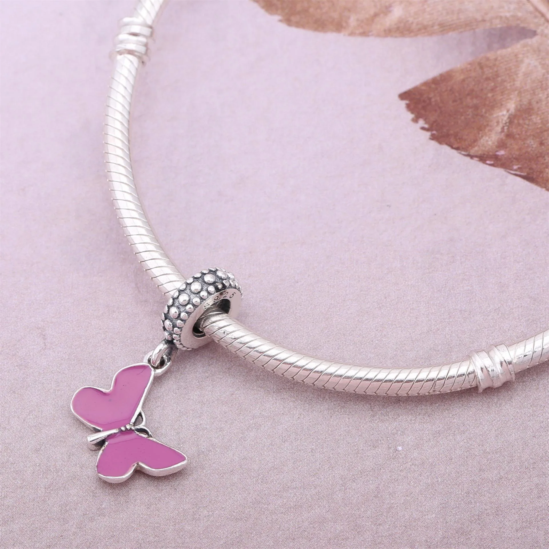 PANDORA Pink Butterfly Dangle - PJ00113-1