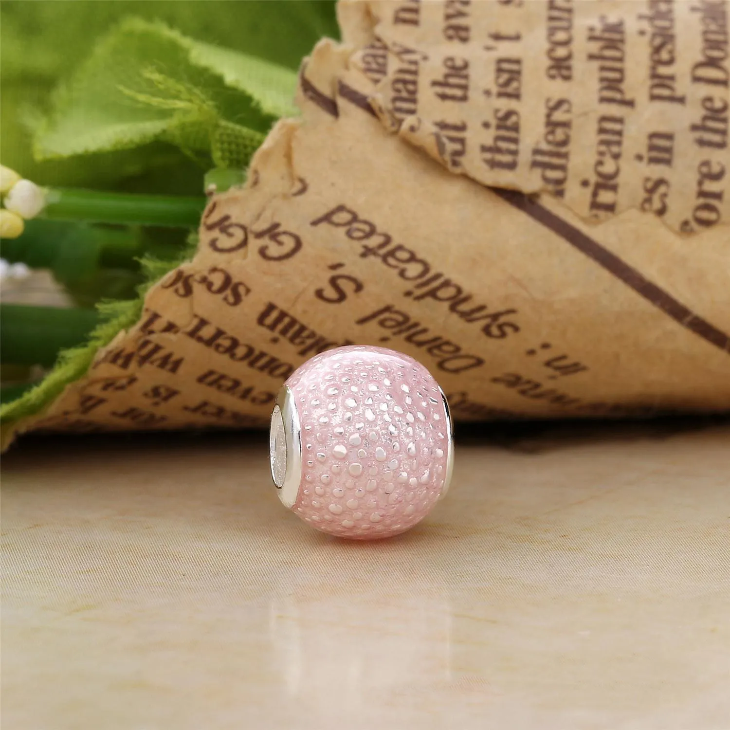 PANDORA Pink Enchantment Charm, Transparent Pink Enamel - 797091EN160