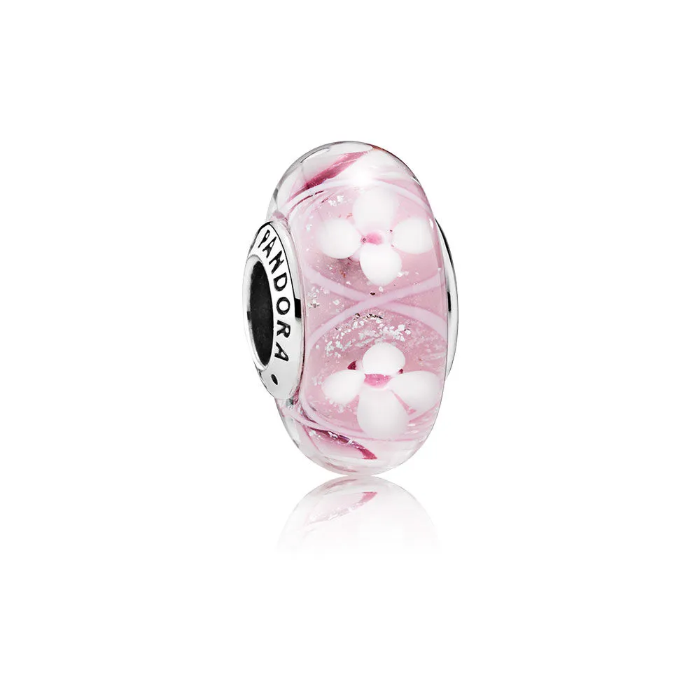 pandora pink field of flowers bead 791665