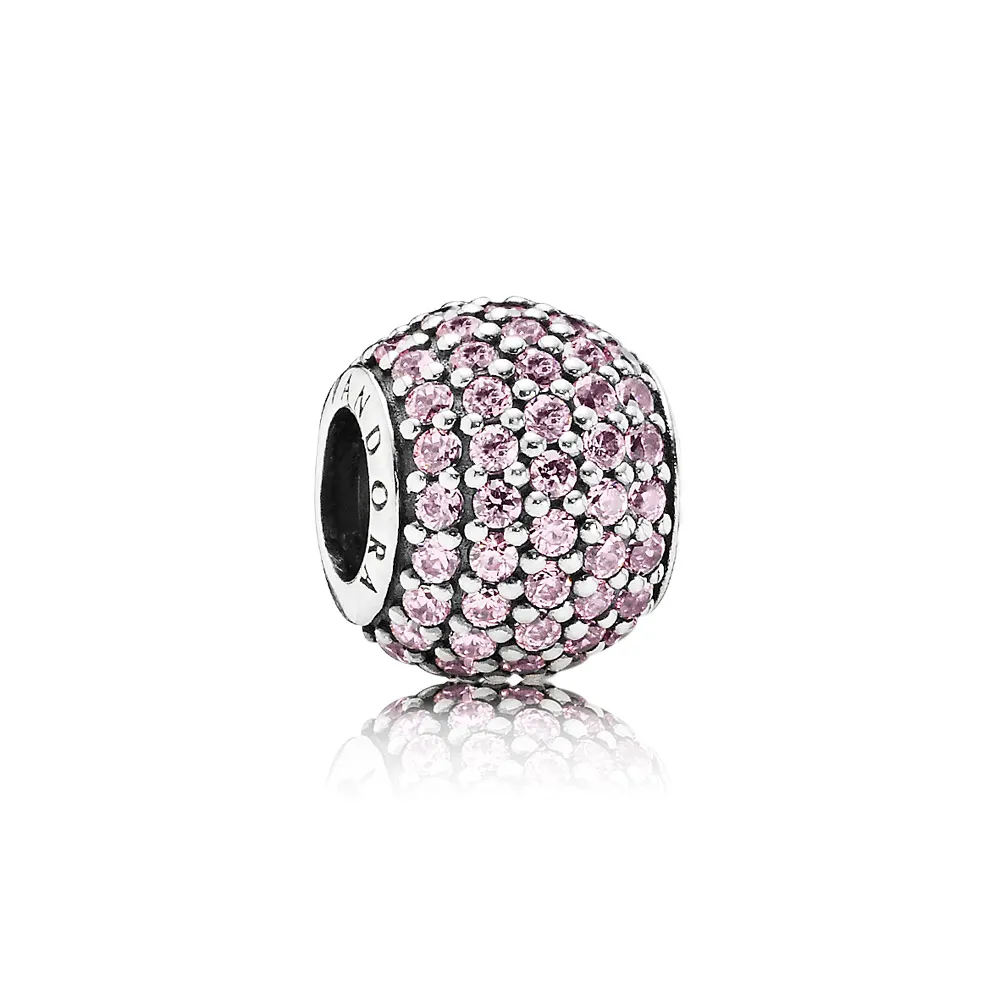 PANDORA Pink Pavé Ball Charm - 791051PCZ