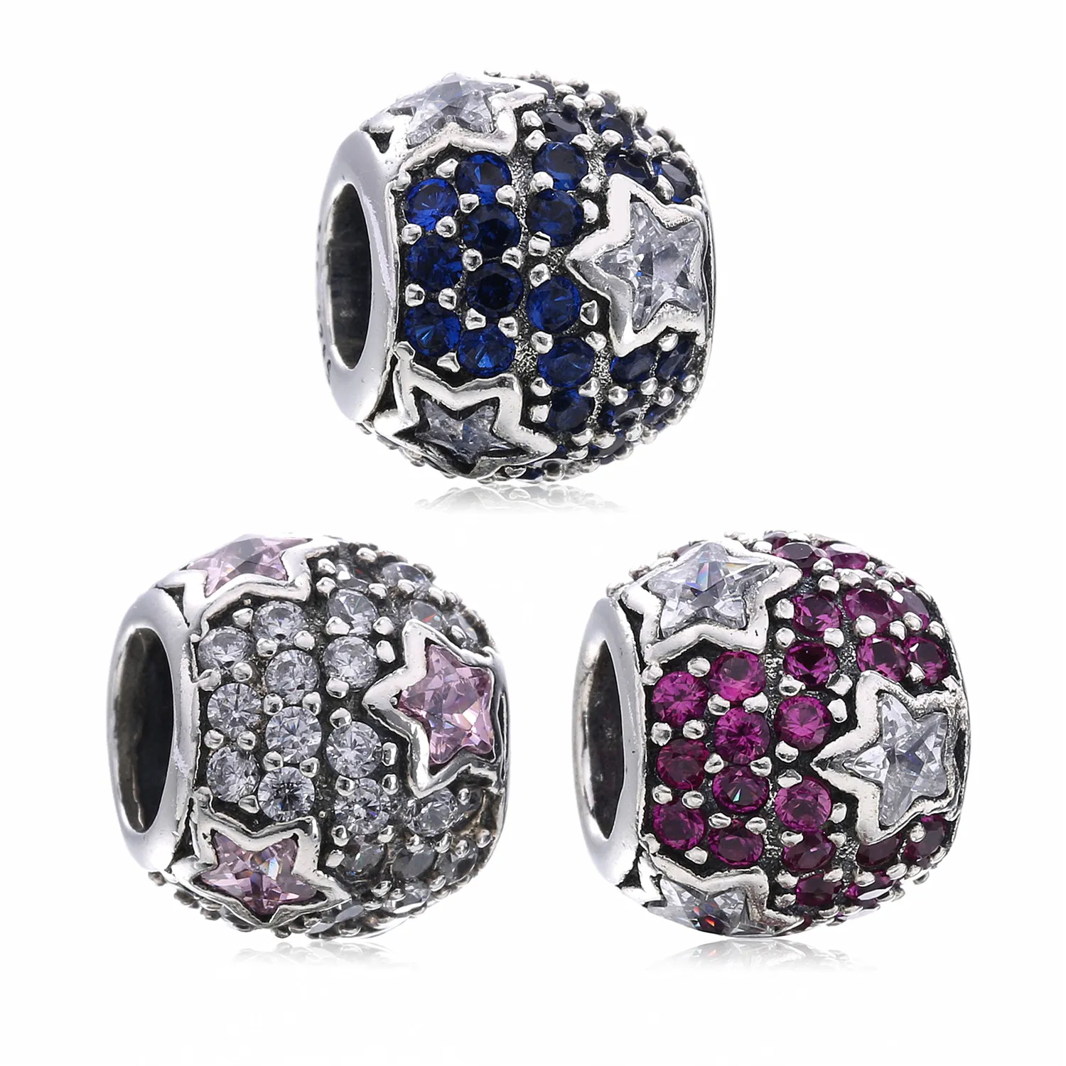 PANDORA Pink Pavé Stars Charm - 791382PCZ