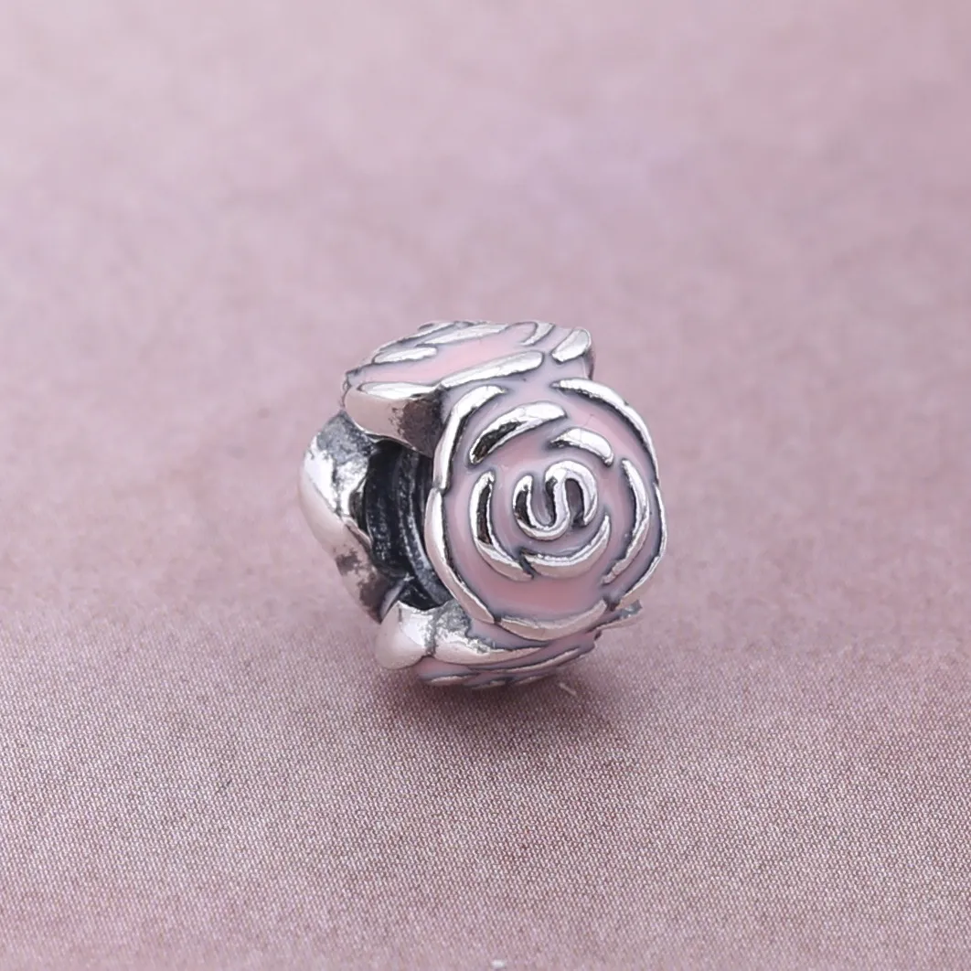 PANDORA Pink Rose Charm Clip - 791291EN40