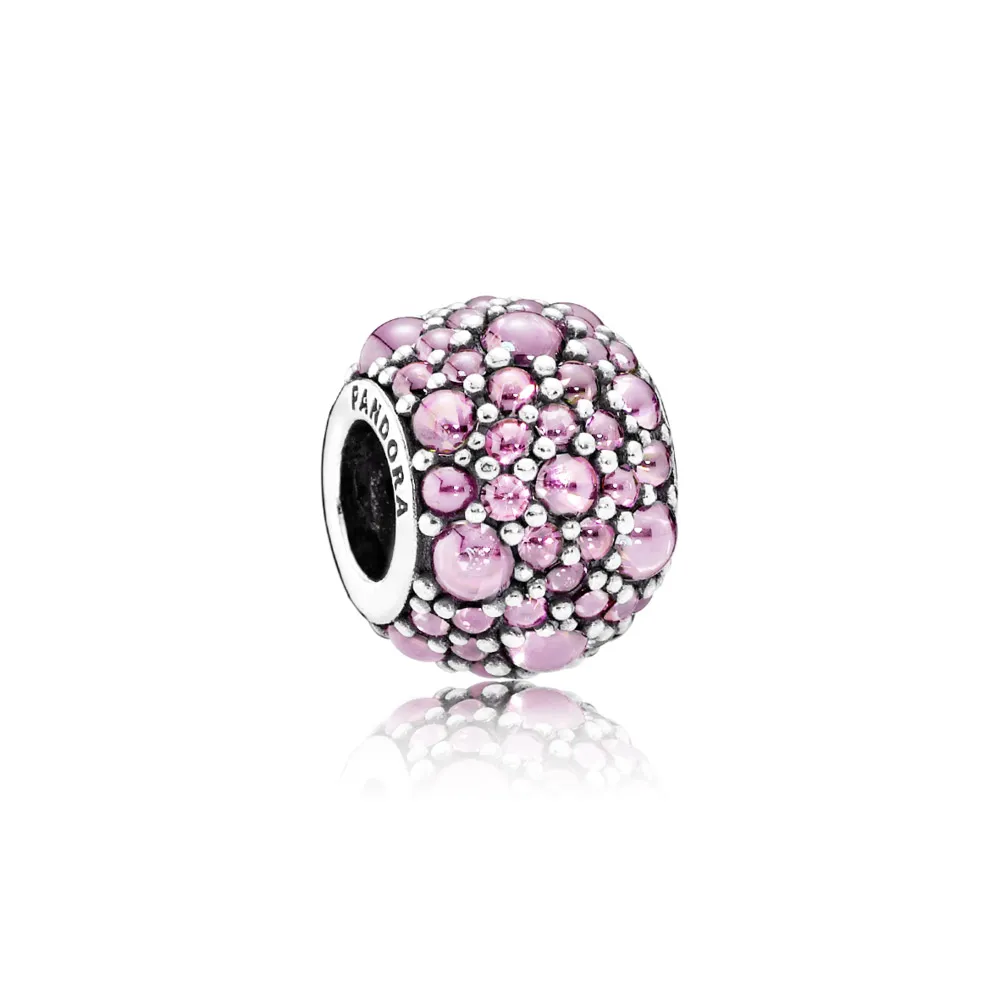 pandora pink shimmering droplets charm 791755pcz