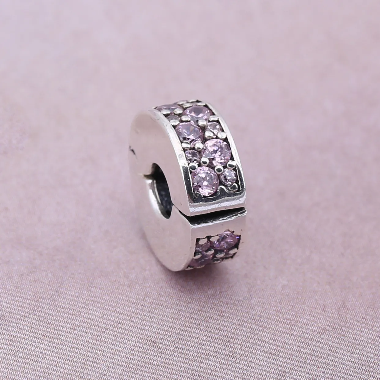 PANDORA Pink Shining Elegance Spacer Clip - 791817PCZ