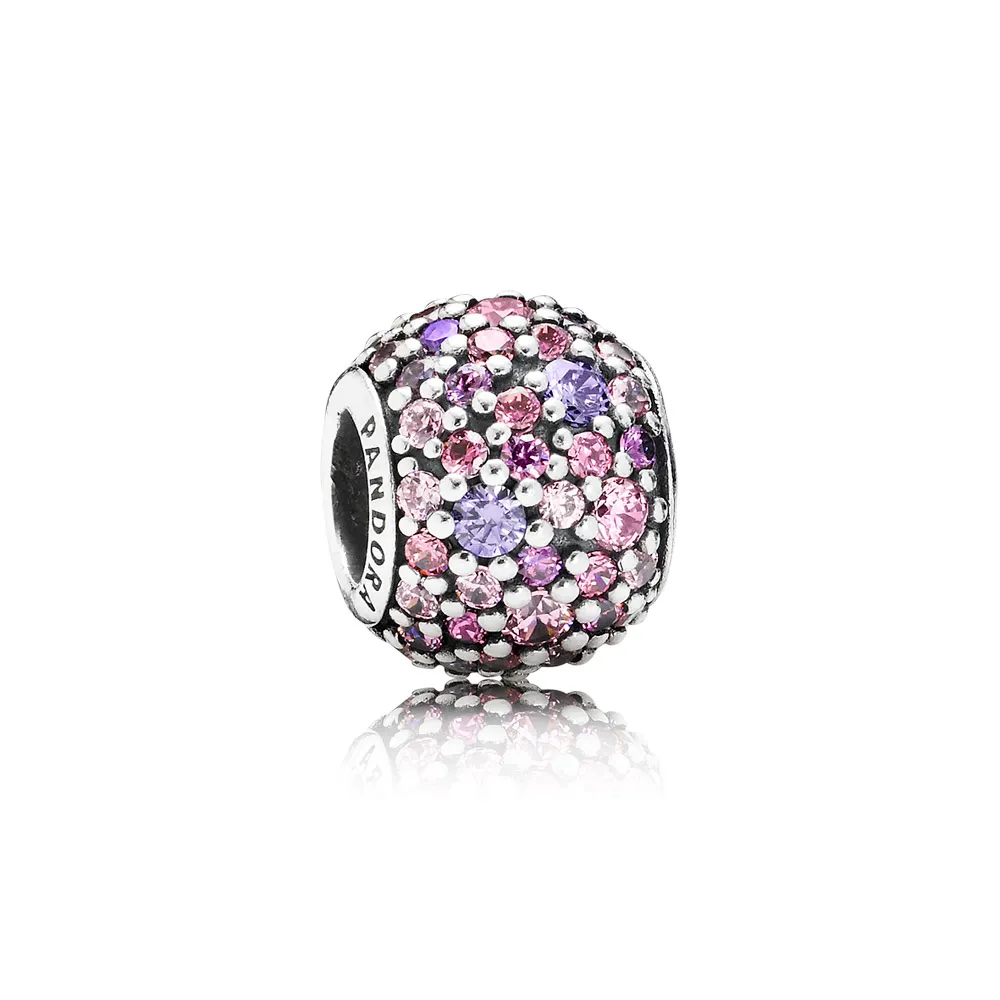 pandora pink sparkles pavé ball charm 791261aczmx