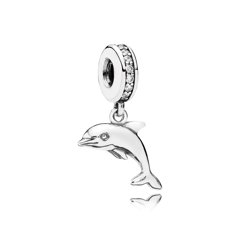 PANDORA Playful Dolphin Pendant Charm - 791541CZ