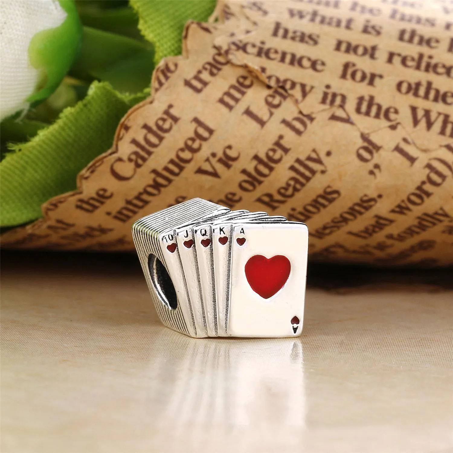 PANDORA Playing Cards Charm, Red & Black Enamel - 797195EN09