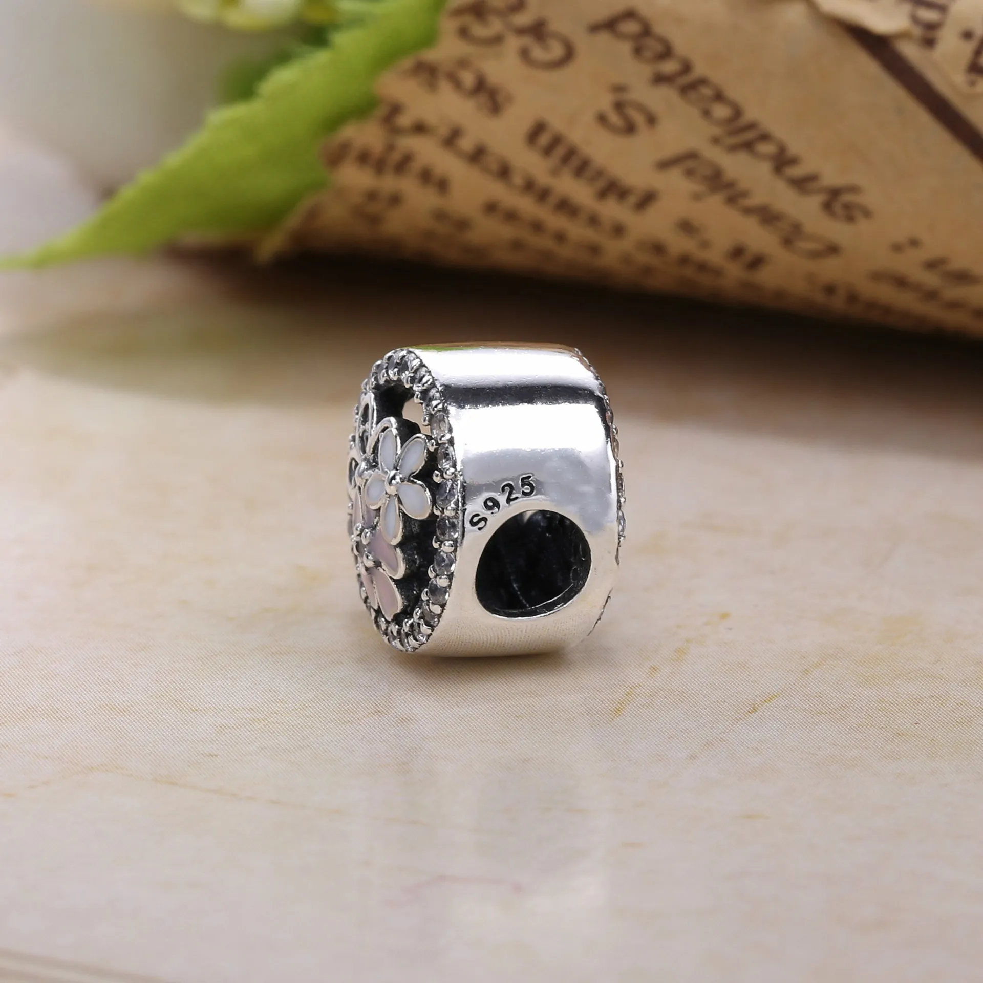 PANDORA Poetic Blooms, Mixed Enamels & Clear Cz Charm - PX00275-1