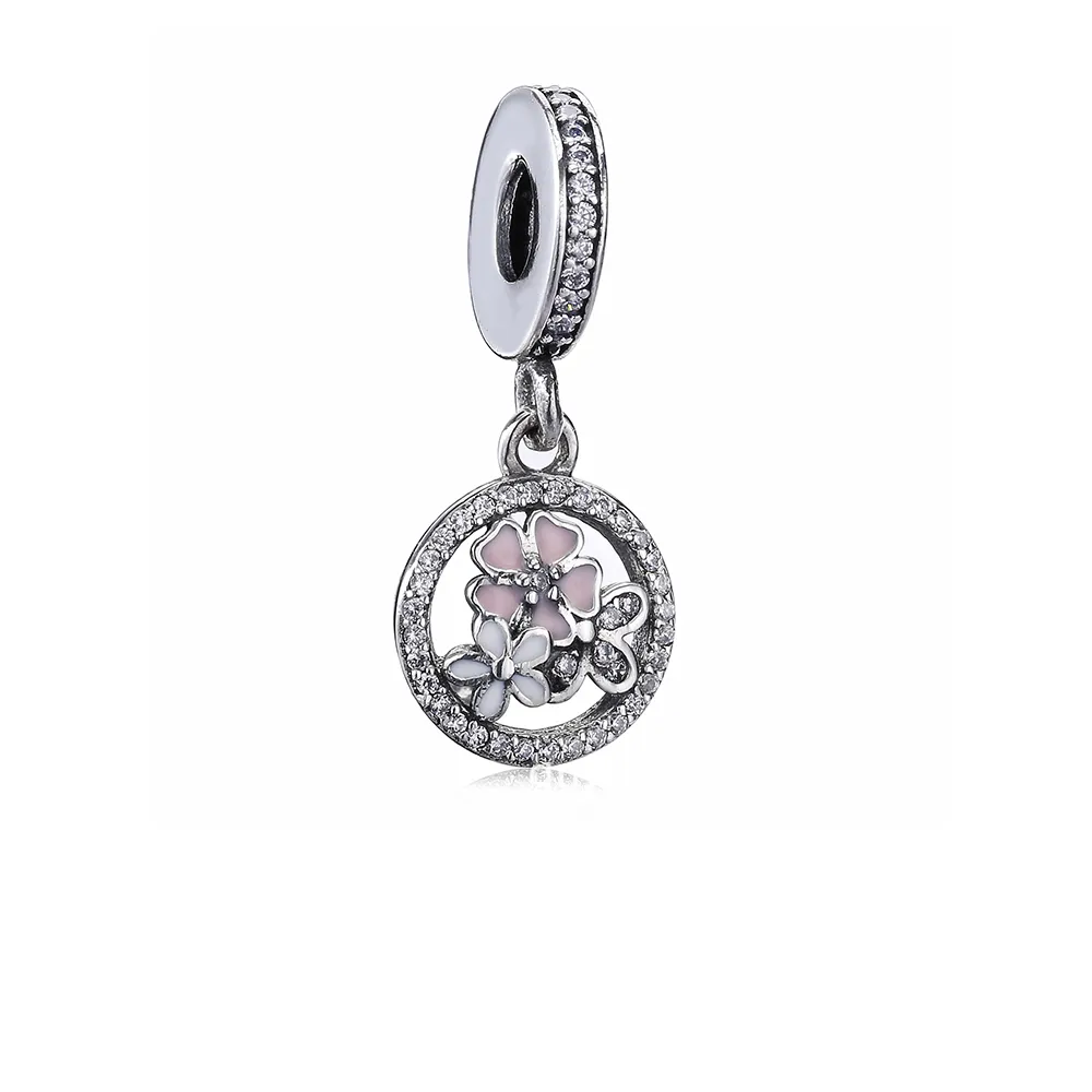 PANDORA Poetic Blooms, Mixed Enamels & Clear Cz Dangle - PJ00295-1