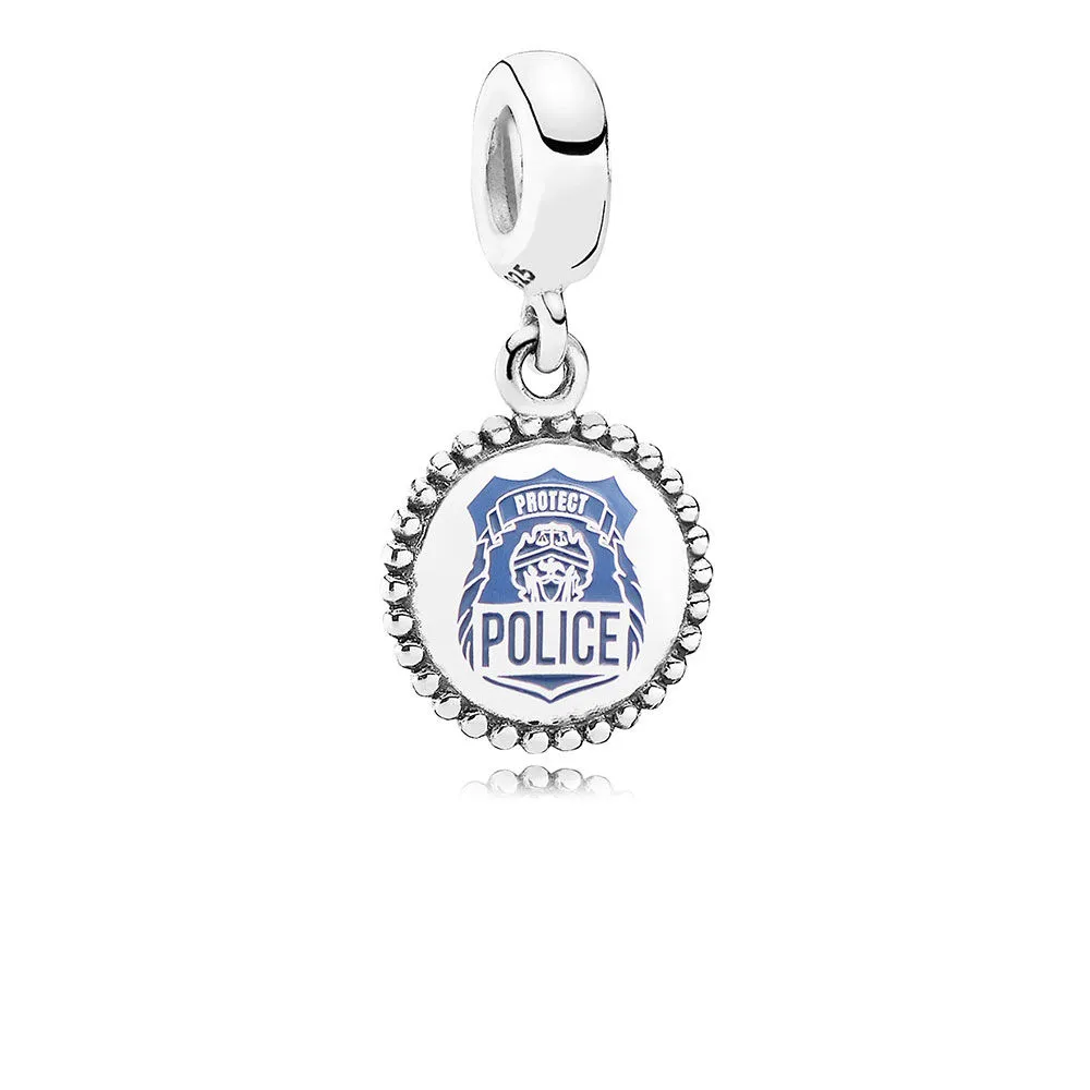 PANDORA Police Dangle Charm, Blue Enamel - ENG791169_54