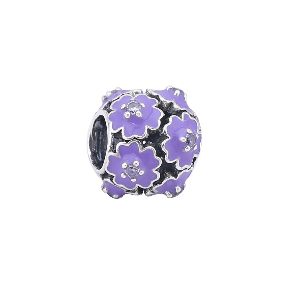 pandora purple flower charm pd00211k