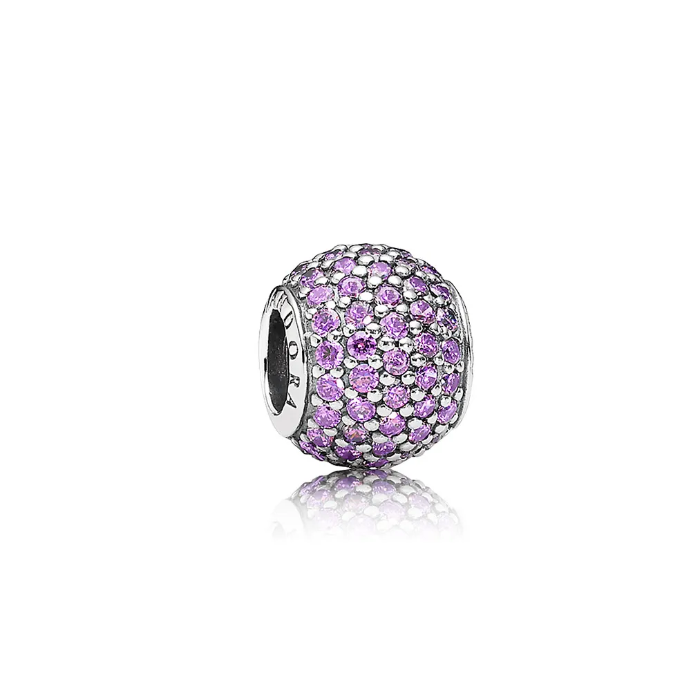 pandora purple pavé ball charm 791051cfp