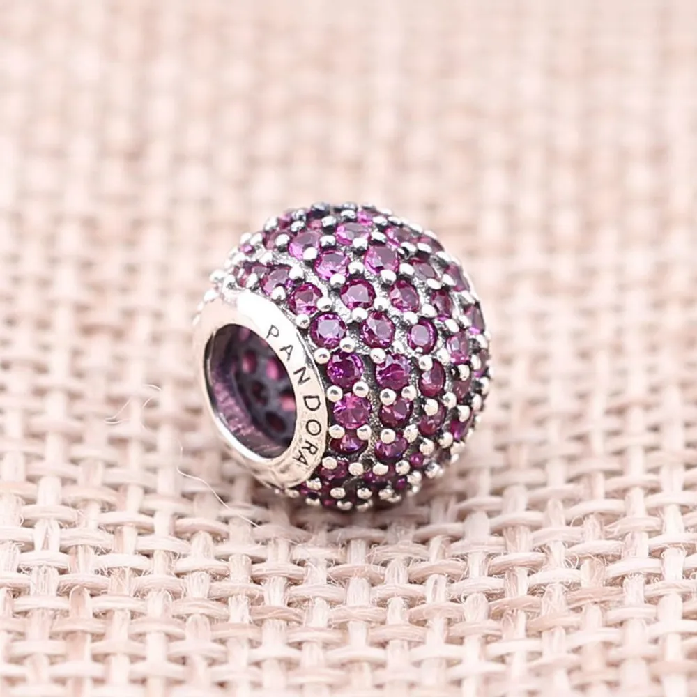 PANDORA Purple Pavé Ball Charm - 791051CFP