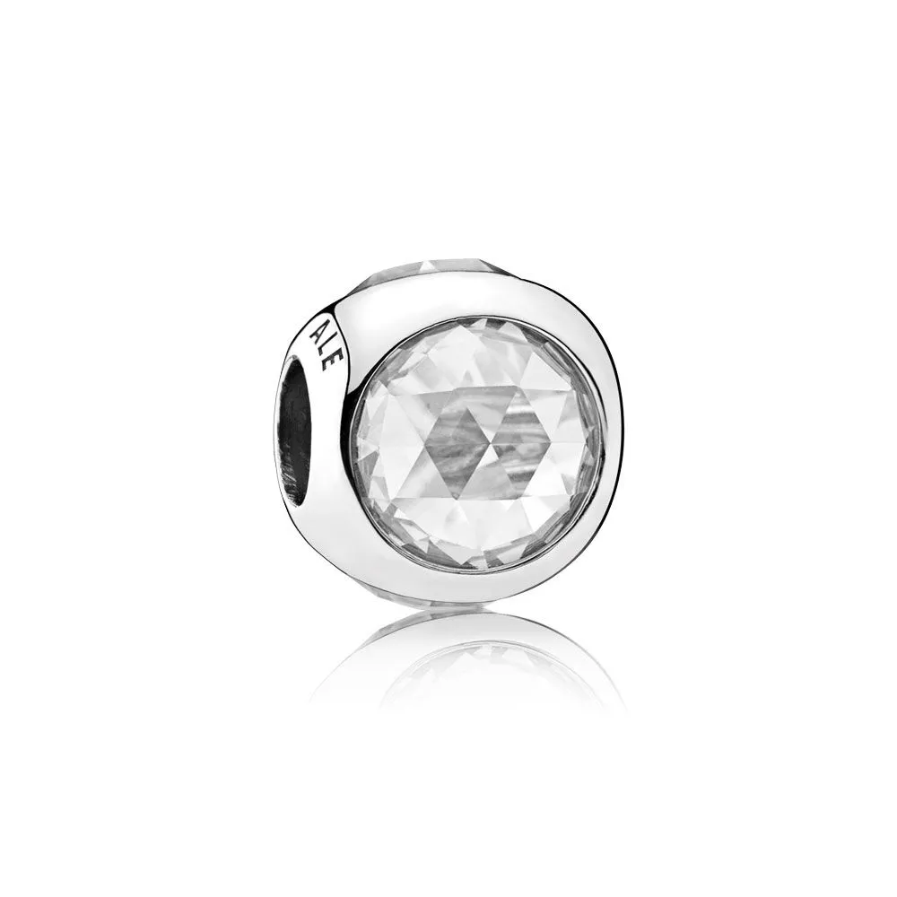 pandora radiant droplet clear cz charm 792095cz