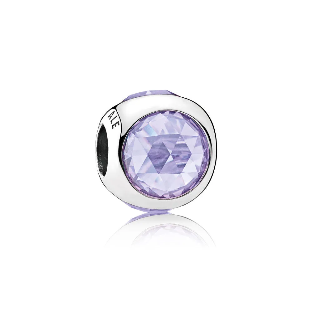 pandora radiant droplet lavender cz charm 792095lcz