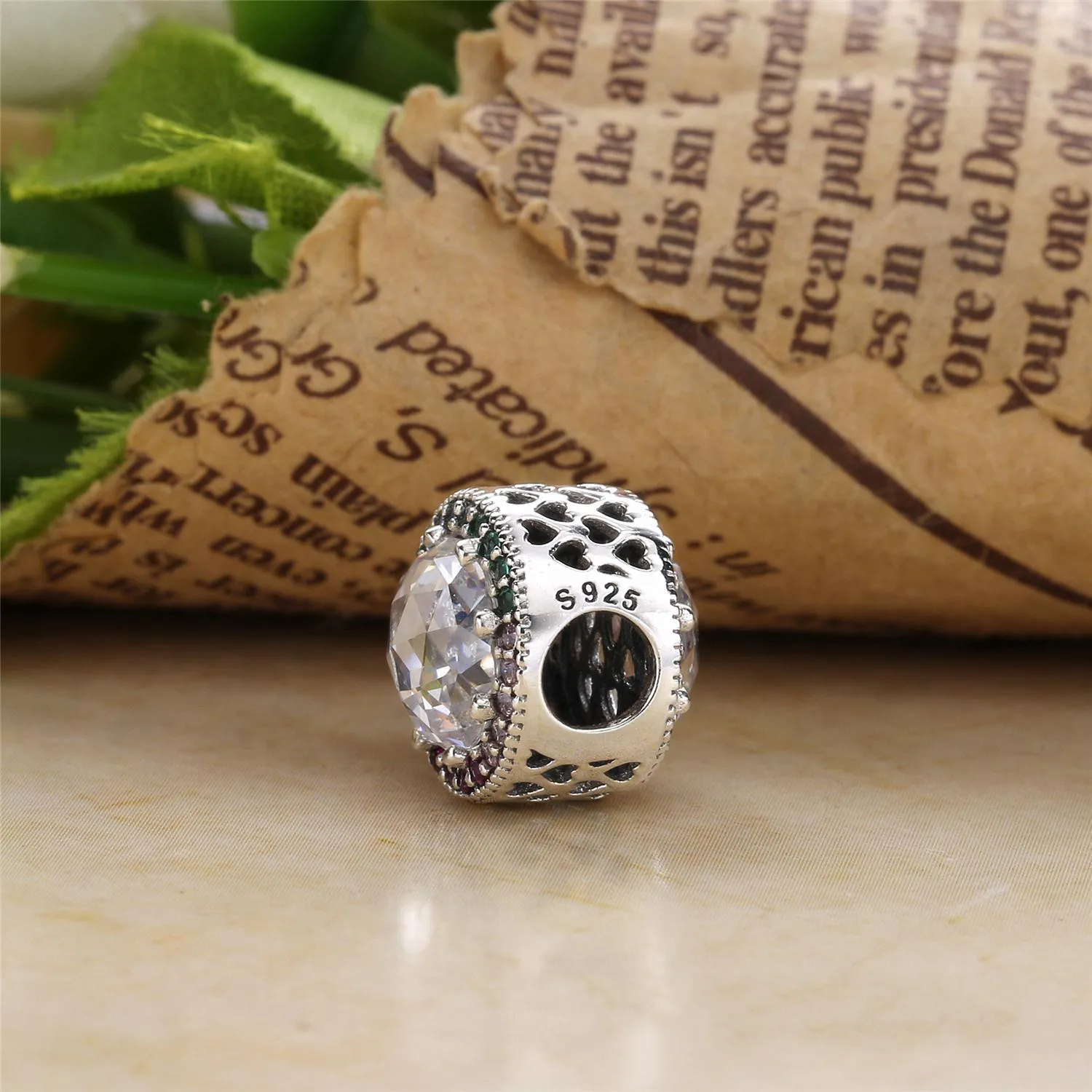 PANDORA Radiant Hearts Charm, Multicolor CZ - PX00340-1