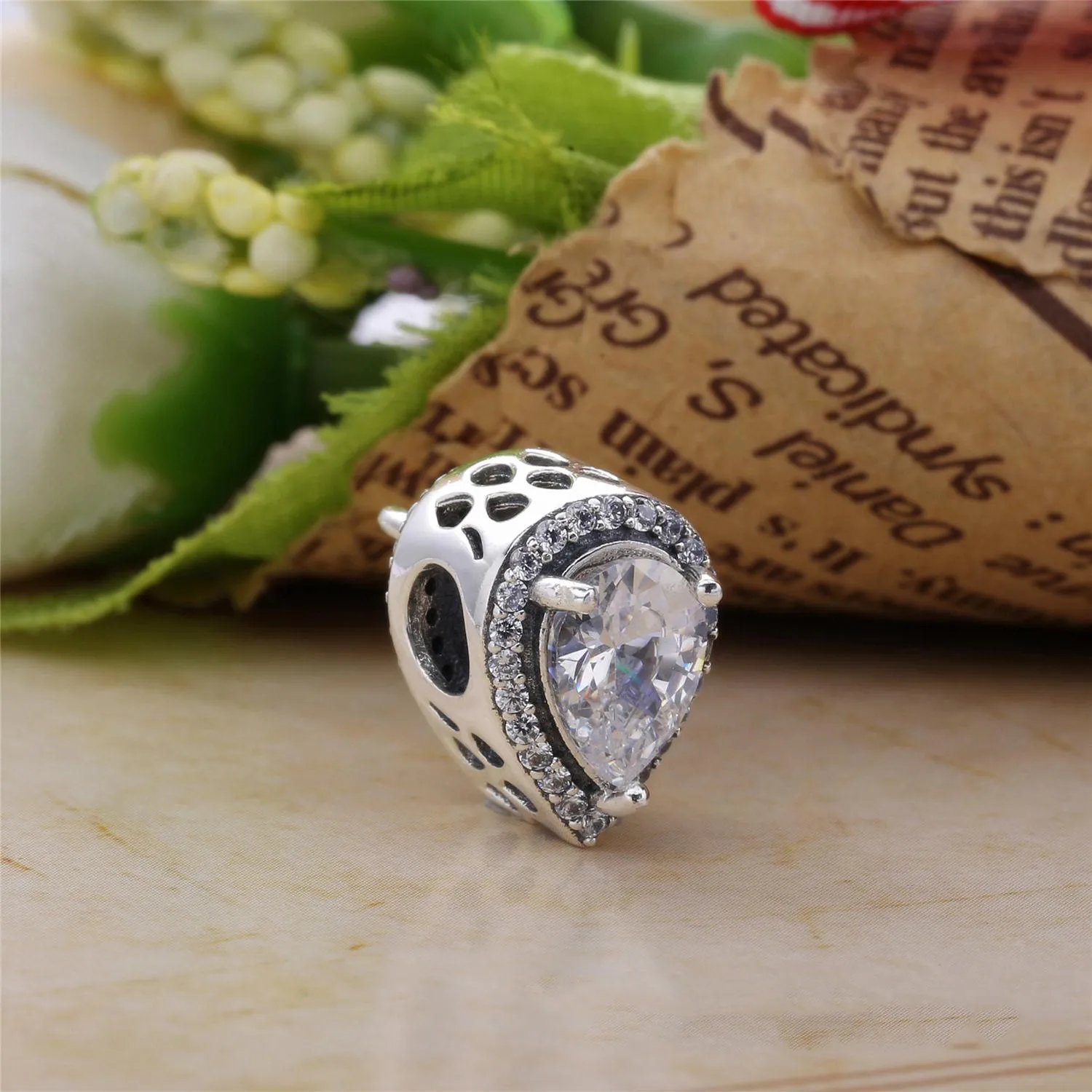 PANDORA Radiant Teardrop Clear CZ Charm - 796245CZ