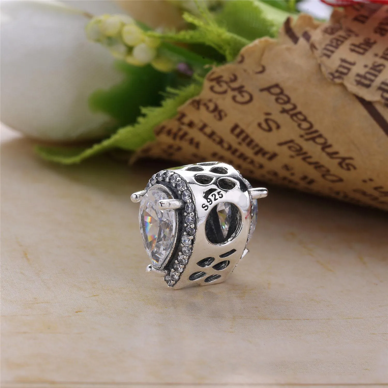 PANDORA Radiant Teardrop Clear CZ Charm - 796245CZ