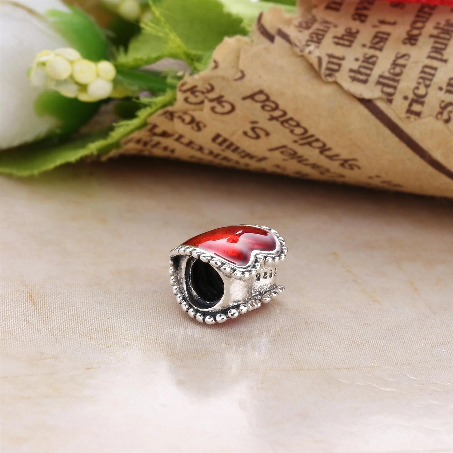 PANDORA Red Heart Charm - PD0033-1