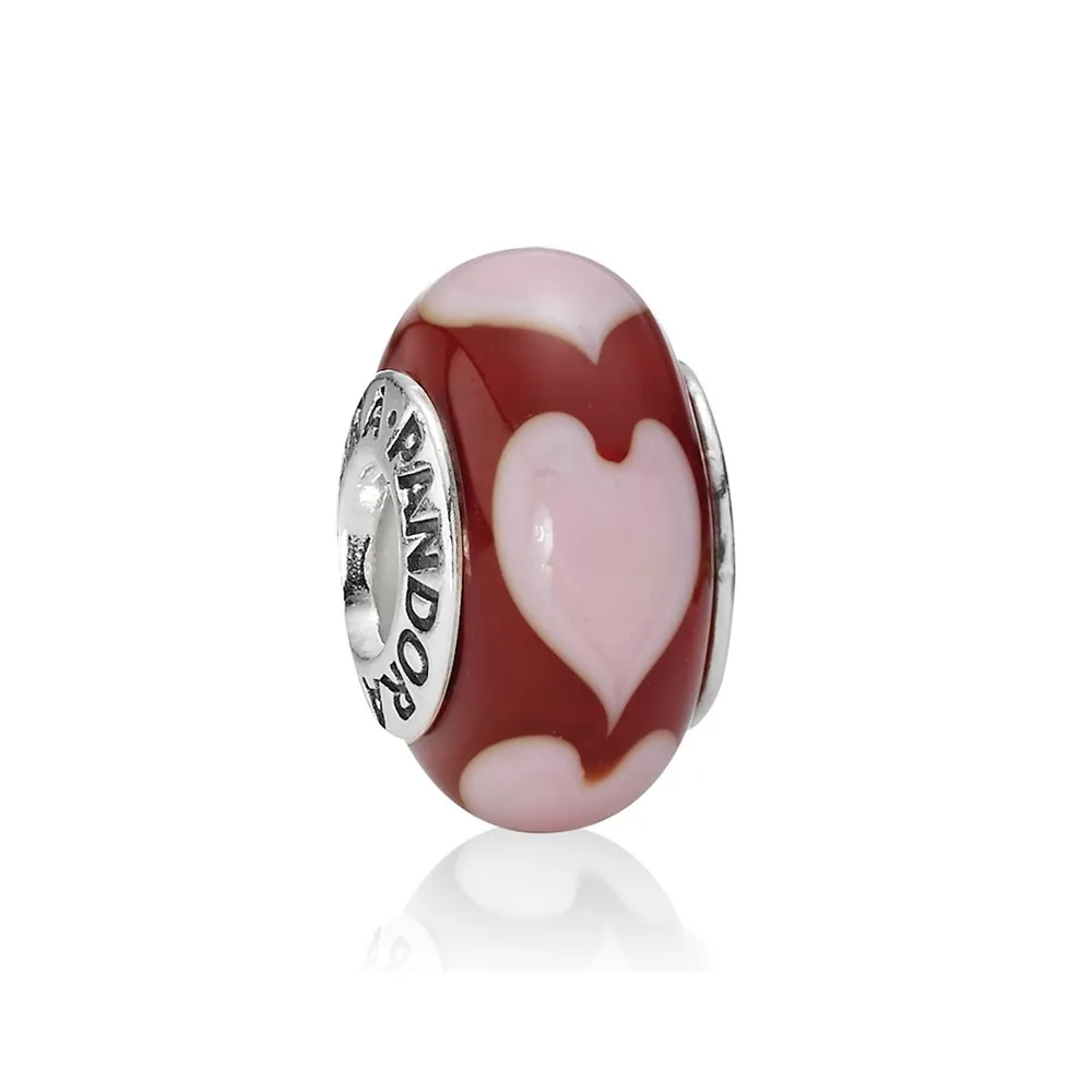 PANDORA Red Love, Pink Hearts Charm - 790658