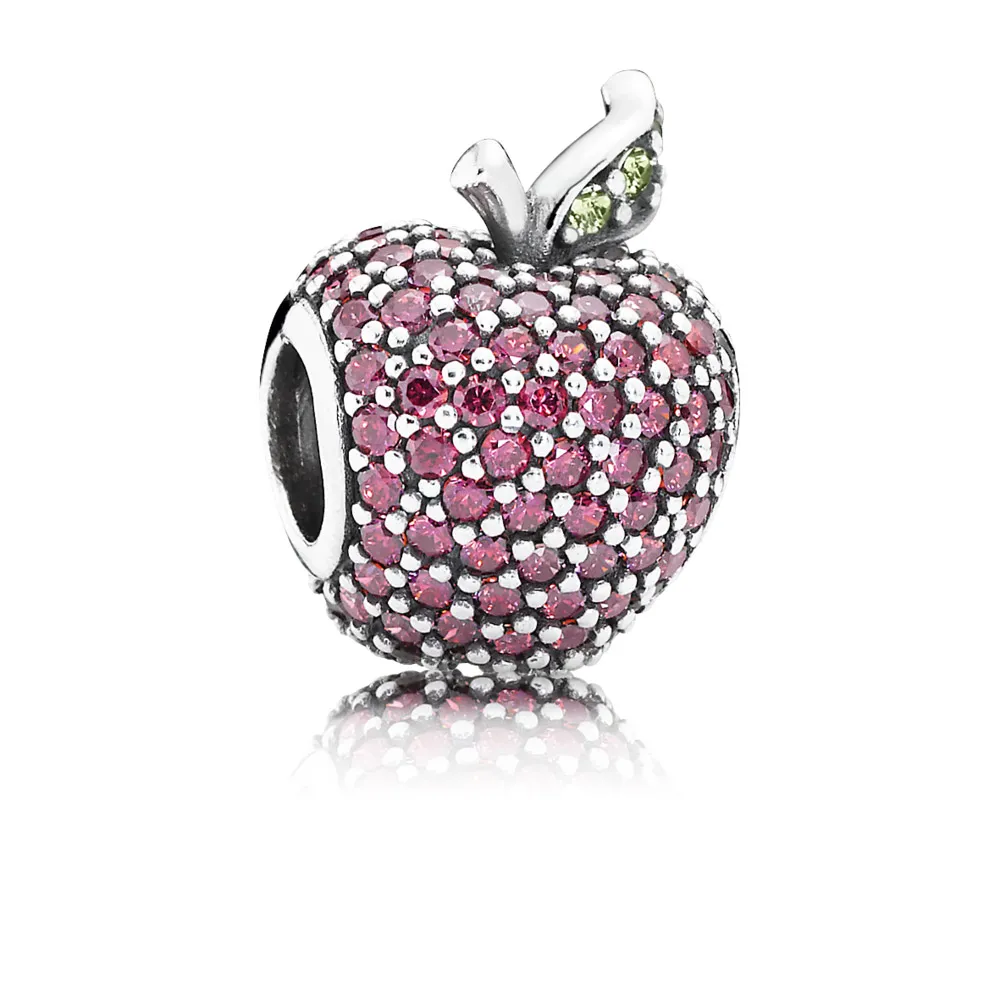 pandora red pavé apple charm 791485cfr