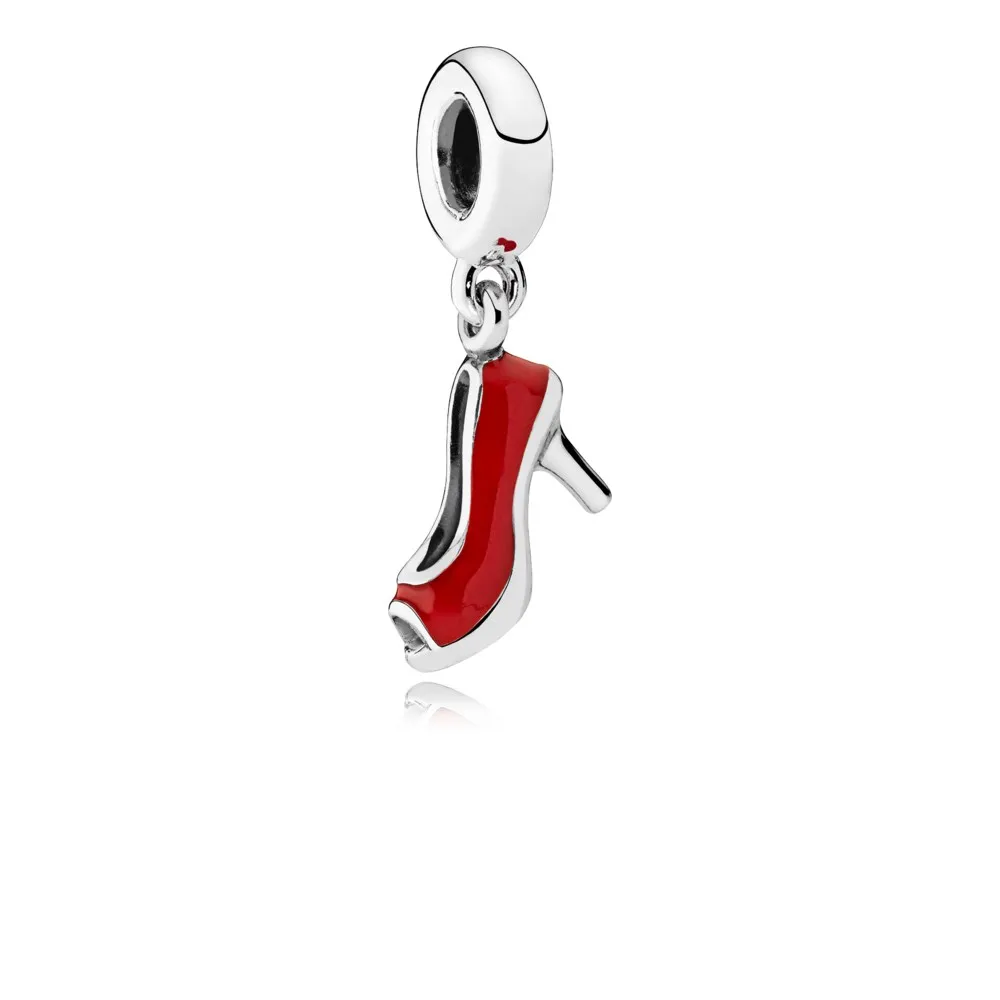 pandora red stiletto red enamel dangle charm 792154en09