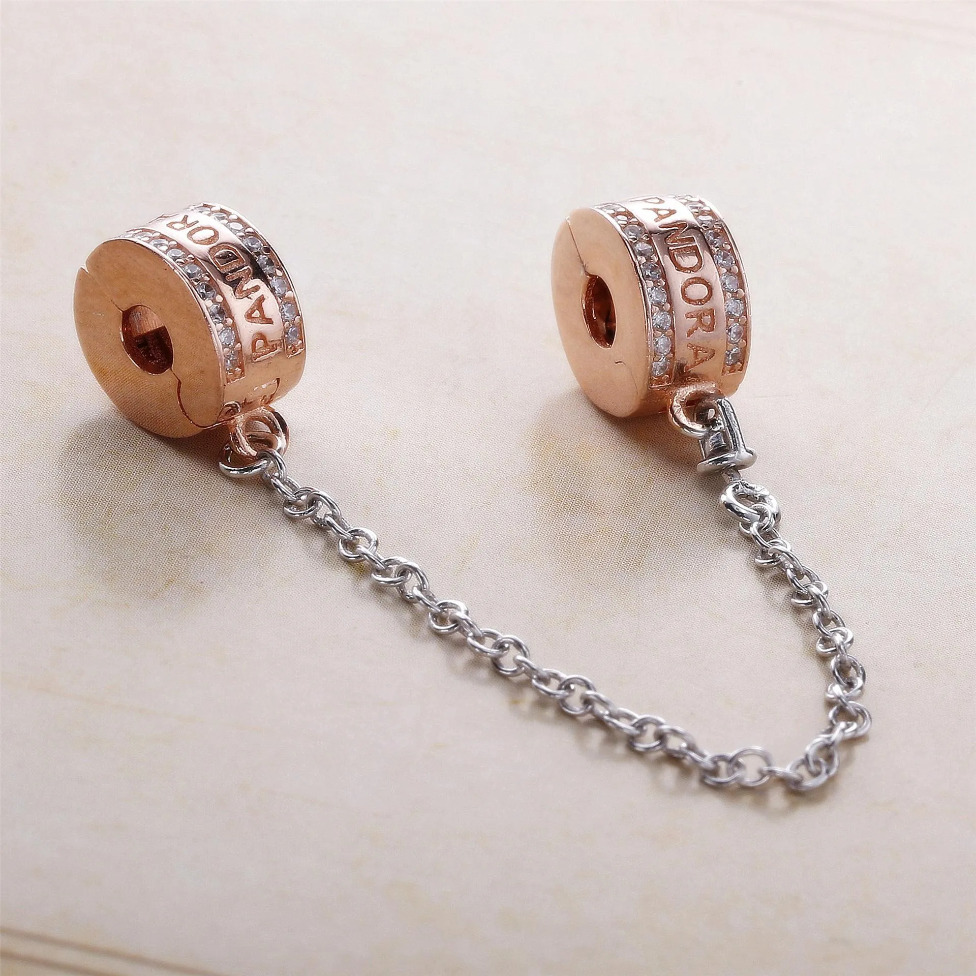 Pandora Rose Gold Logo Safety Chain - 782057CZ