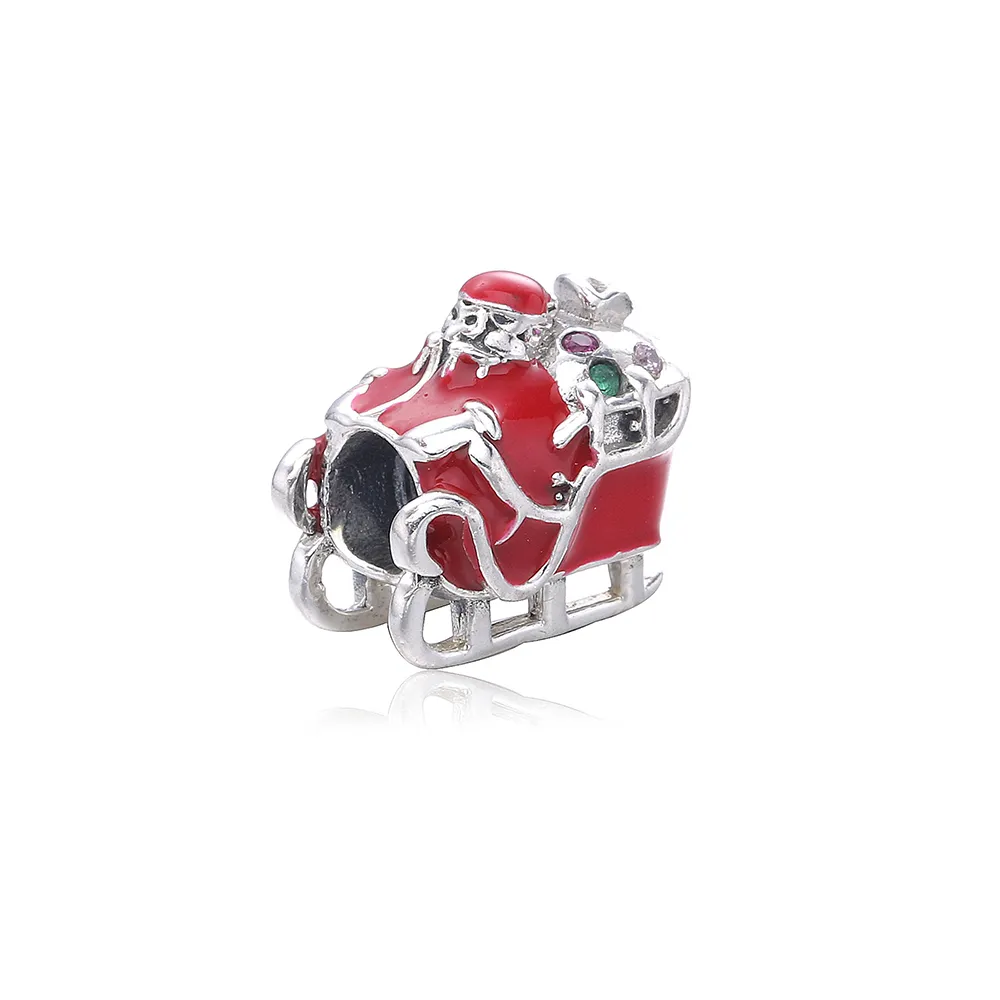 pandora santa claus and sleighs charm pd00981g