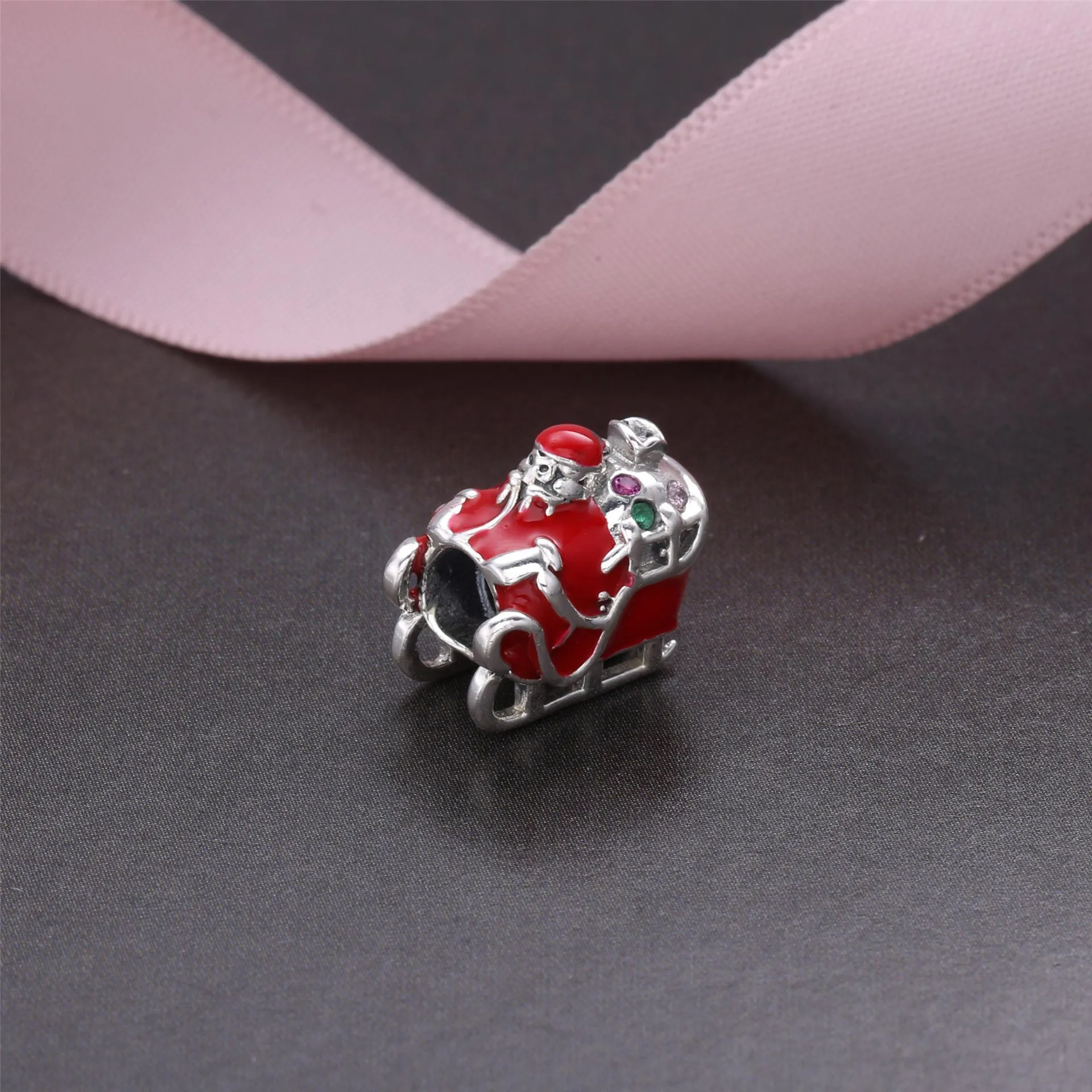 PANDORA Santa Claus and sleighs Charm - PD0098-1G